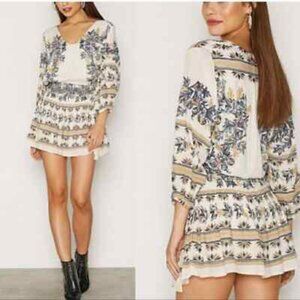 Free People Moonlight Drive Mini Peasant Dress
